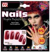04524 / 1.95 € / Blister 15 uñas rojas con adesivo