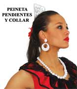 PEINETA - 2.50 € , PENDIENTES - 2.95 € , COLLAR - 3.95 € / DISPONIBLE EN VARIOS COLORES