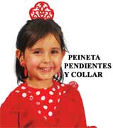 PEINETA PEQUEÑA - 0.60 € Y MEDIANA 1.60 € , PENDIENTES - 2.95 € , COLLAR - 2.85 € / DISPONIBLE EN VARIOS COLORES